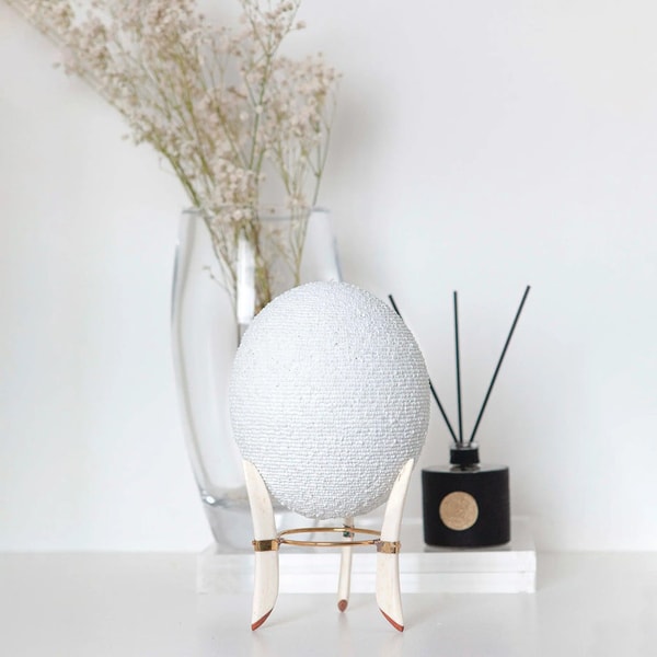 54kibo Green Beaded Ostrich Egg Decorative Object For Shelves Review