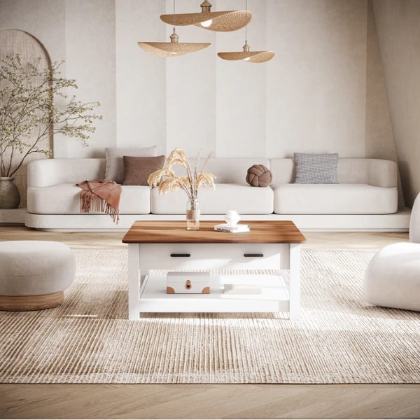 Hernest Furniture Review: Hernest Furniture Émilie Modern Rustic Square Coffee Table Reviews