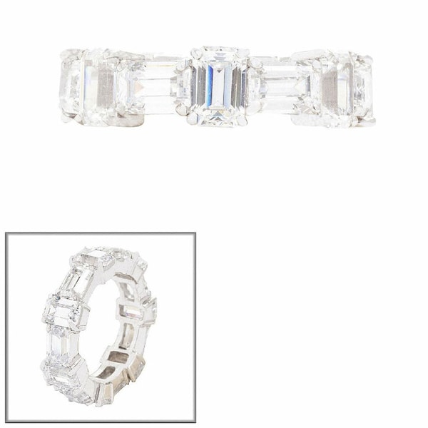 Fantasia by DeSerio Alternating Asscher Cut Eternity Band Reviews