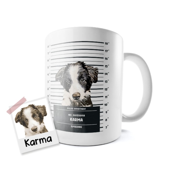 Guilty Paws Illustrated Pet Mugshot - Custom Coffee / Tea Mug Reviews