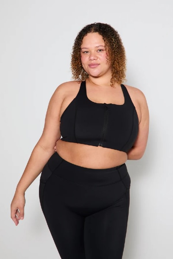 JLUXE CloudLuxe Black Zip Sports Bra Reviews