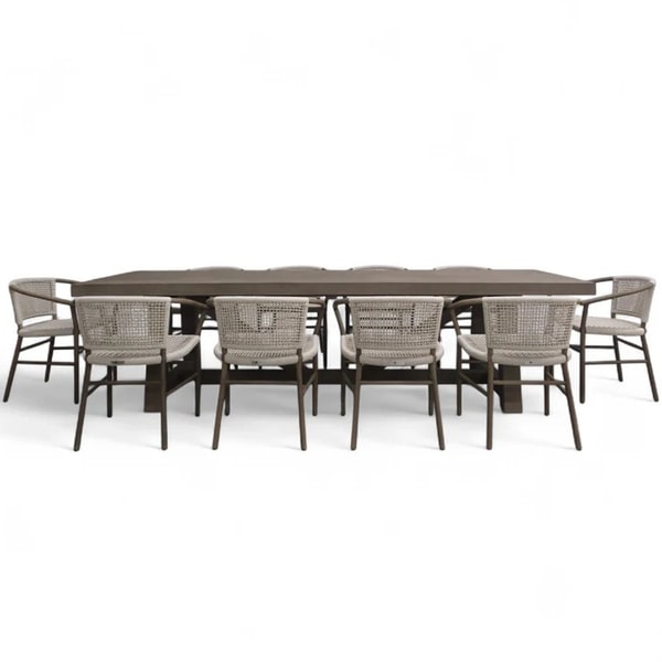 Teak Warehouse Palermo 98" Table w/ 8 Mina Arm Chairs Reviews