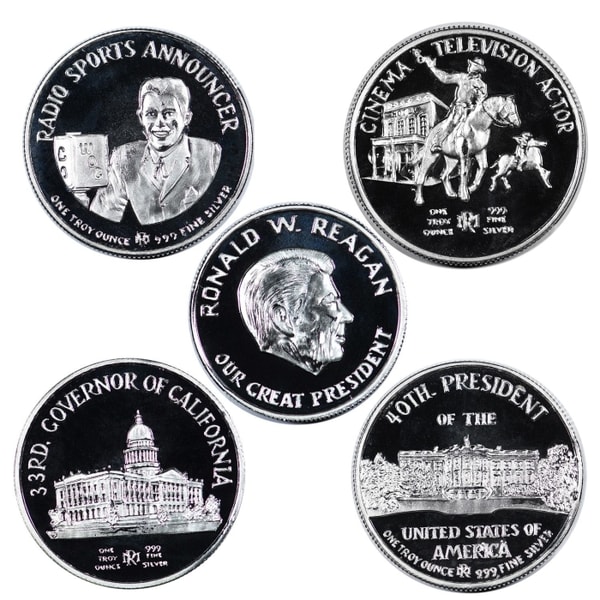 The Franklin Mint Review: The Franklin Mint America's Great Presidents 4-Piece Commemorative Silver Medal Collection - Ronald Regan Reviews