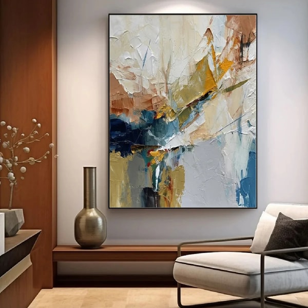 Wonder Artwork Colorful Abstract Textured Painting Canvas #AT093 Reviews