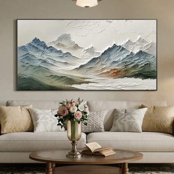 Wonder Artwork Colorful Mountain Textured Abstract Painting #MT004 Reviews