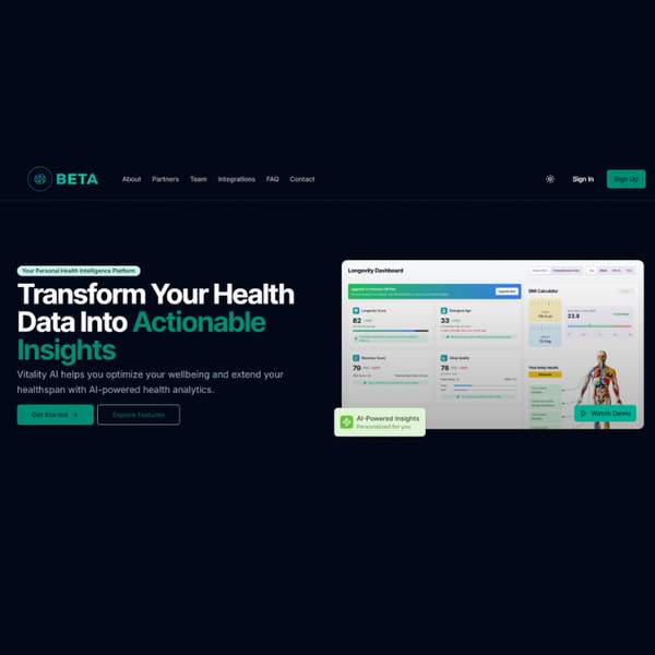 About Vitality AI Health