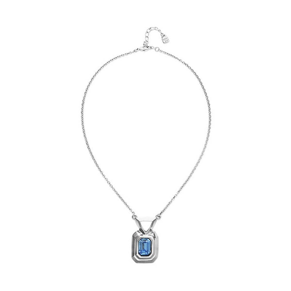 Acotis Jewellery Sterling Silver Plated Rectangular Blue Faceted Crystal Necklace Review