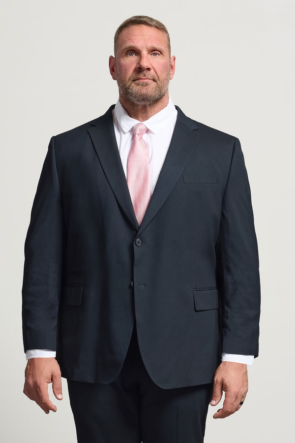 BadRhino Big & Tall Navy Blue Plain Suit Jacket Review