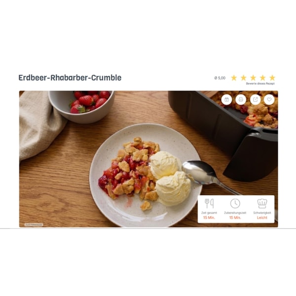 Air Fryer Club Erdbeer-Rhabarber-Crumble Bewertung
