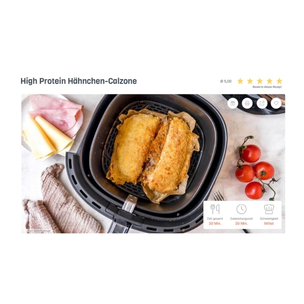 Air Fryer Club High Protein H&auml;hnchen-Calzone Bewertung