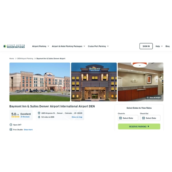 Airport Parking Reservations Baymont Inn Suites Denver Airport Review