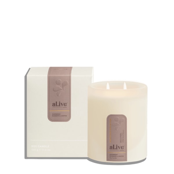 al.ive body Soy Candle - Raspberry Blossom & Juniper Review