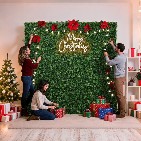 Ali Flowers 8*8ft Artificial Grass Wall Backdrop Review