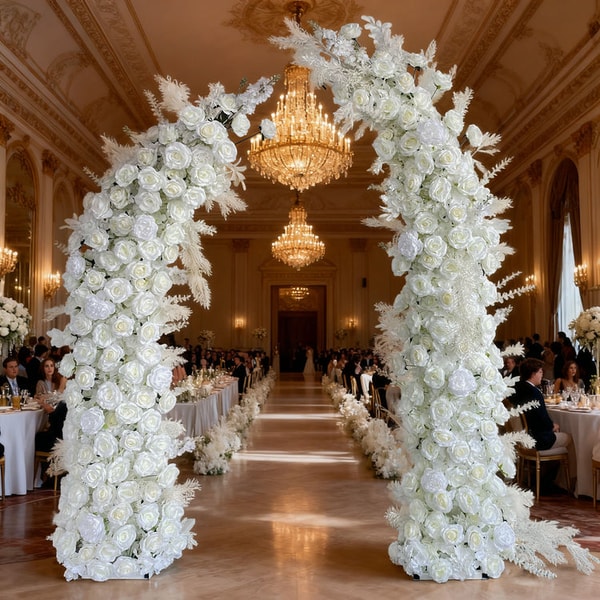Ali Flowers 5D Elegant White Horn Arch Frame Premium Wedding Review