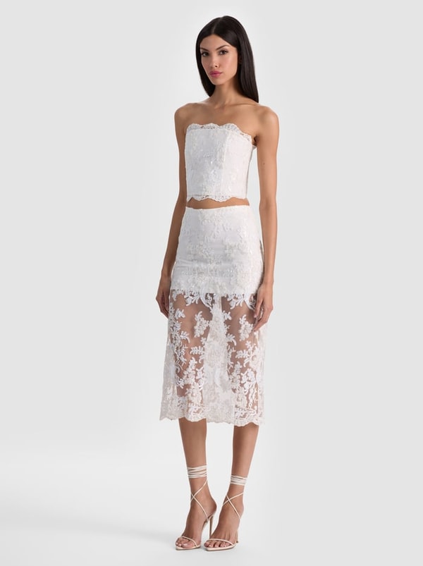 Alice + Olivia Ceresi Embellished Lace Bandeau Top Review