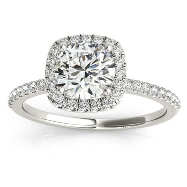 Allurez Square Halo Diamond Engagement Ring Review