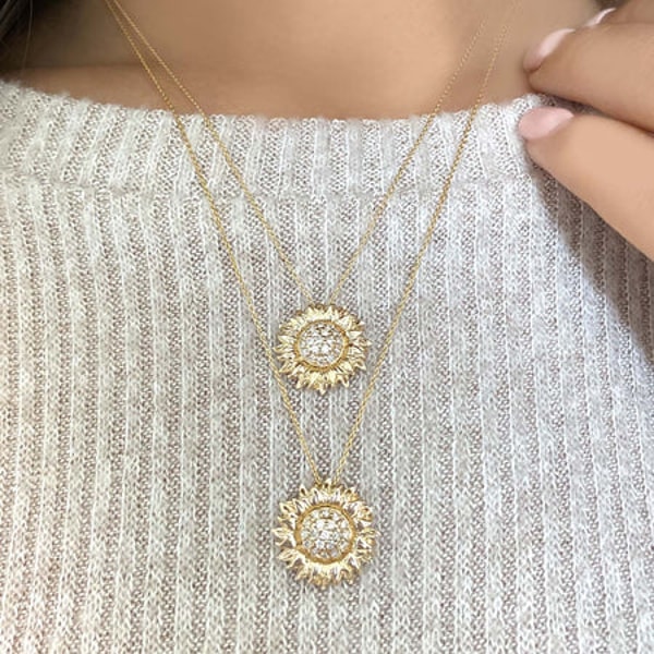 Allurez Sunflower Diamond Pendant Necklace Review
