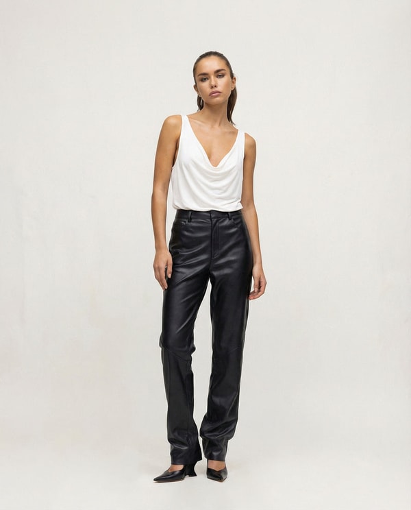 Alyson Eastman SLIM PANT in Black Review