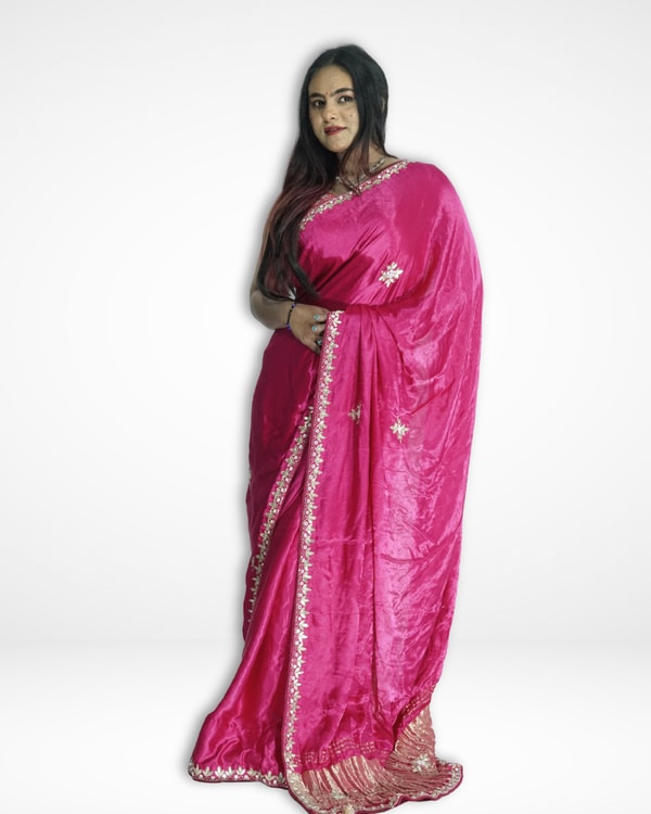 Amai Jaipur Pure Modal Gajji Silk Lagdi Patta Saree समीक्षा