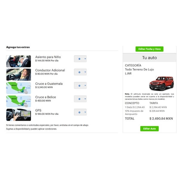 America Car Rental Todo Terreno De Lujo Jeep Unlimited Sahara Rese&ntilde;a