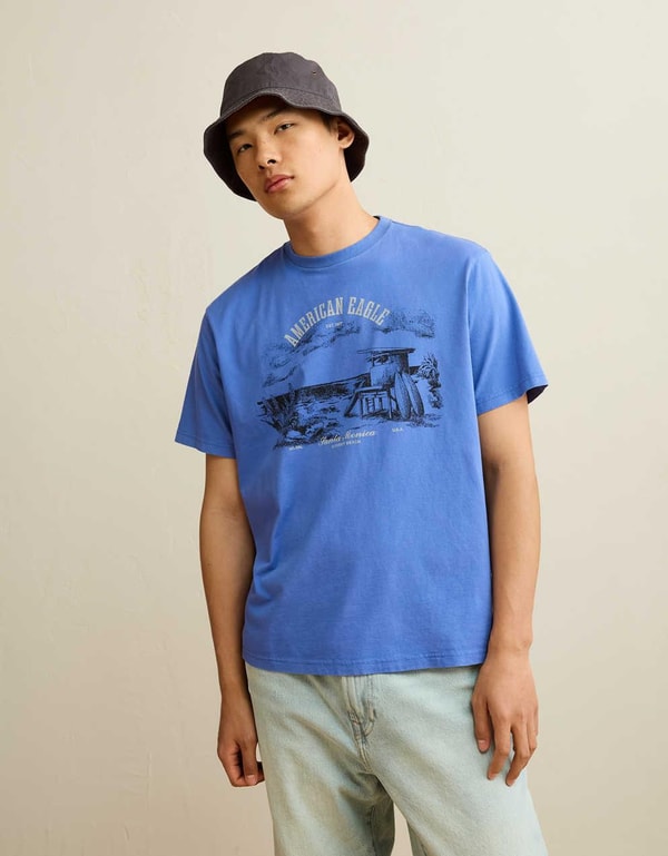 American Eagle Standard Fit Graphic Logo T-Shirt Ulasan