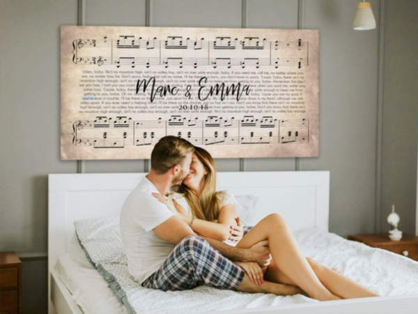  AmourPrints Song Lyrics on Canvas Custom Wall Art Couples Review