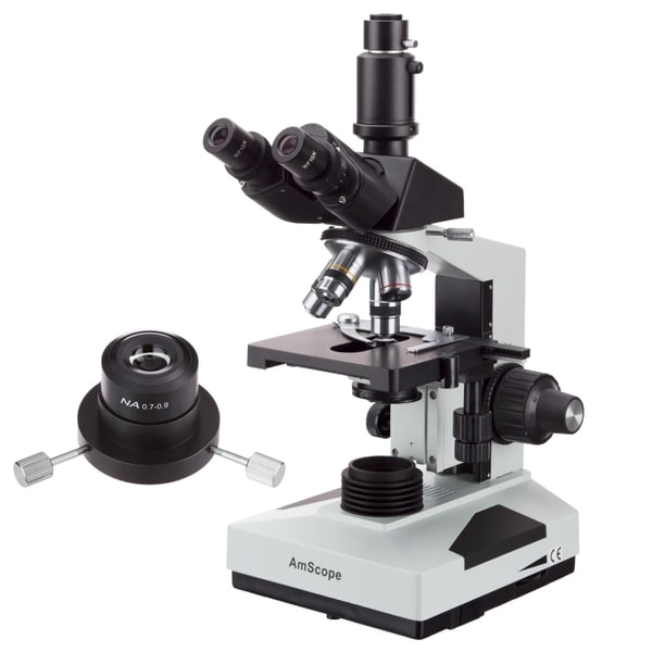 AmScope Review: AmScope T490-DK 40X-1000X 20W Halogen Simul-Focal Trinocular Darkfield Microscope w/ Digital Camera and 3D Mechanical Stage Reviews