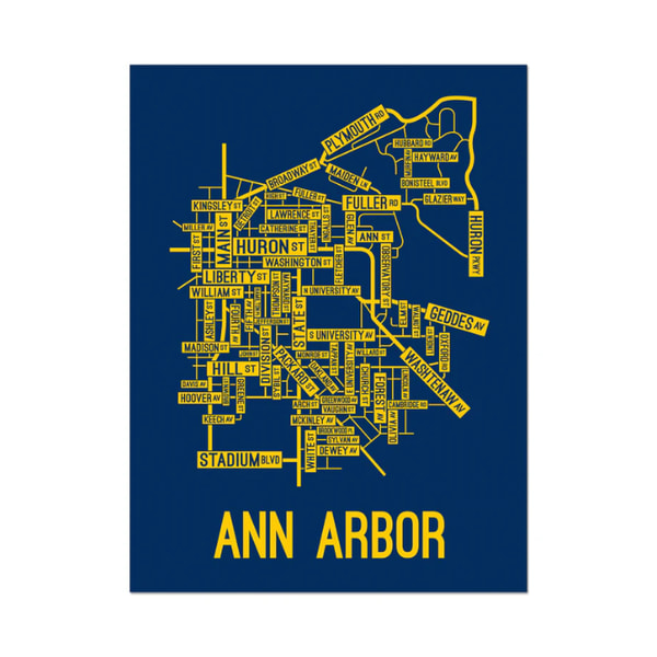 School Street Posters Ann Arbor Street Map Reviews