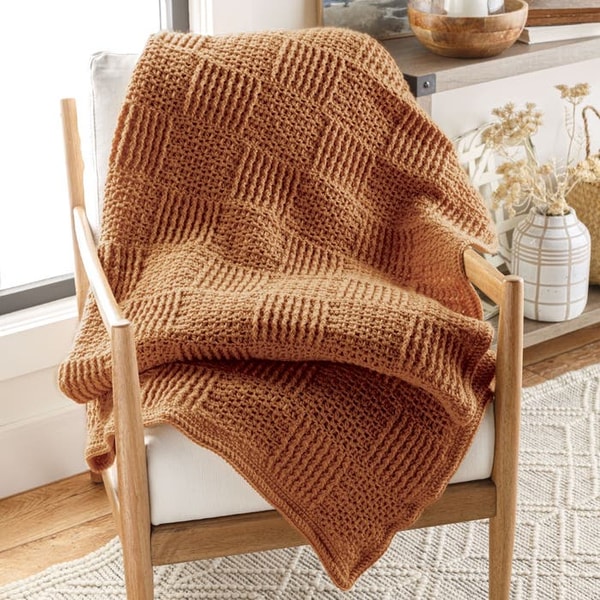 Annie's Attic Cozy Textured Crochet Blanket Kit Sienna Review