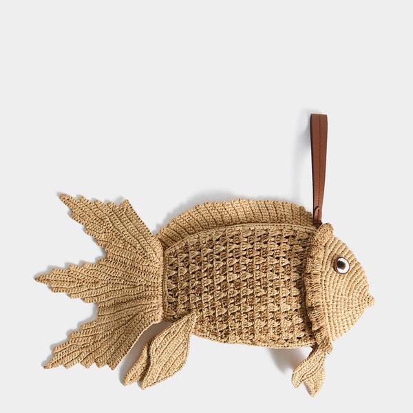 Anya Hindmarch Raffia Fish Clutch Review