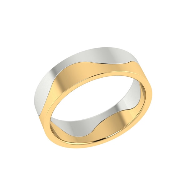Apples of Gold Two-Halves One Flesh Wedding Band Ring, 14K Two-Tone Gold Reviews