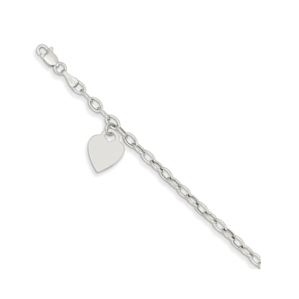 Apples of Gold Heart Charm Bracelet in 14K White Gold Reviews