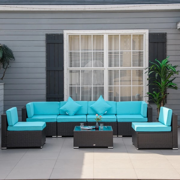 Aosom Outsunny 7 Piece Patio Furniture Set Review