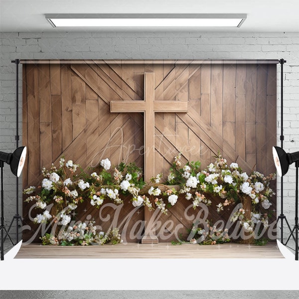 Aperturee Wooden Board Wall Flowers Cross Backdrop Review