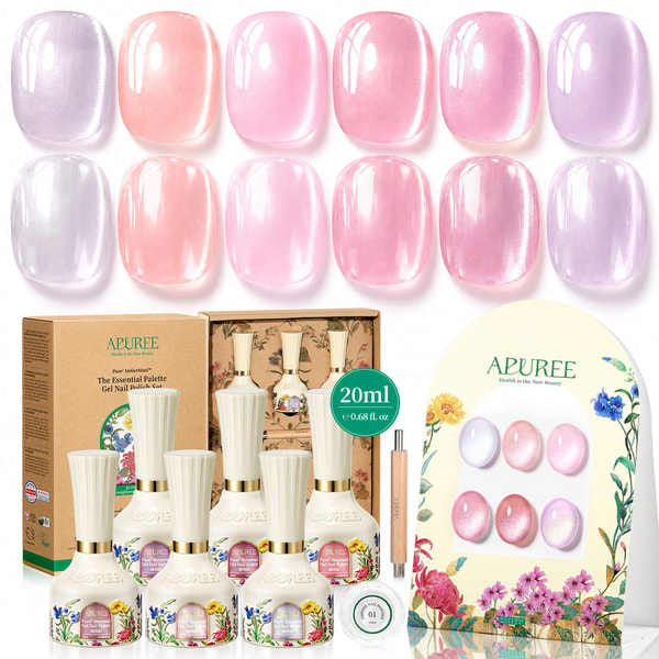 Apuree 26-Free Cat Eye Gel Nail Polish Set Review