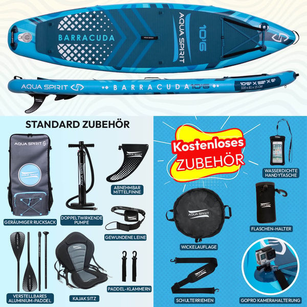 Aqua Spirit iSUPs Barracuda SUP Board Bewertung