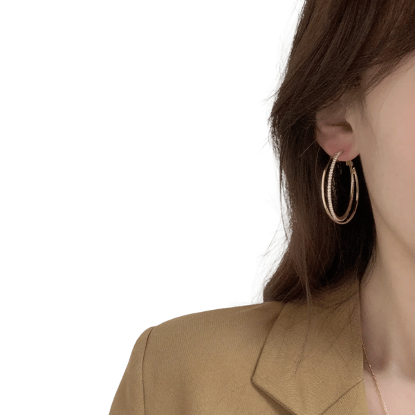 ARBA Global Double Layered Crystal Pave Hoop Earrings Reviews