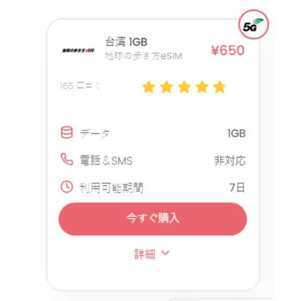 Arukikata eSIM Taiwan eSIM レビュー