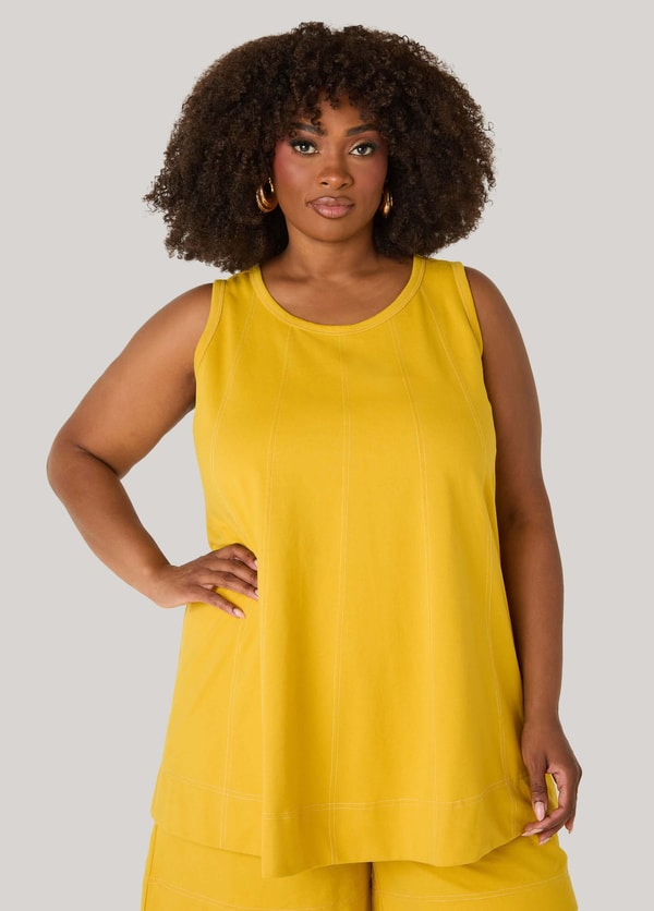 Ashley Stewart Seam Detailed Swing Top Review