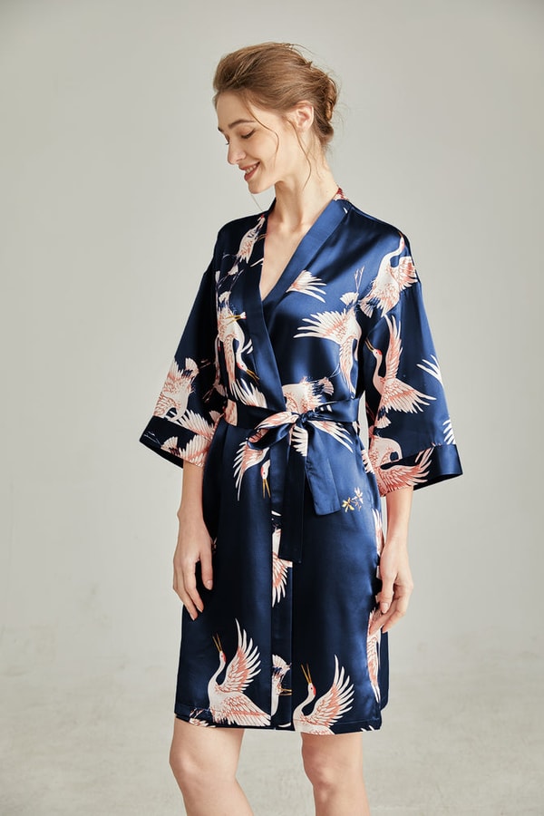 Asilklife Kimonos Short Silk Robbe Reviews