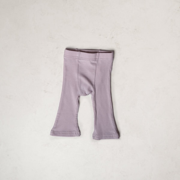 Atlas Grey Ribbed Modal Flare Pant Review