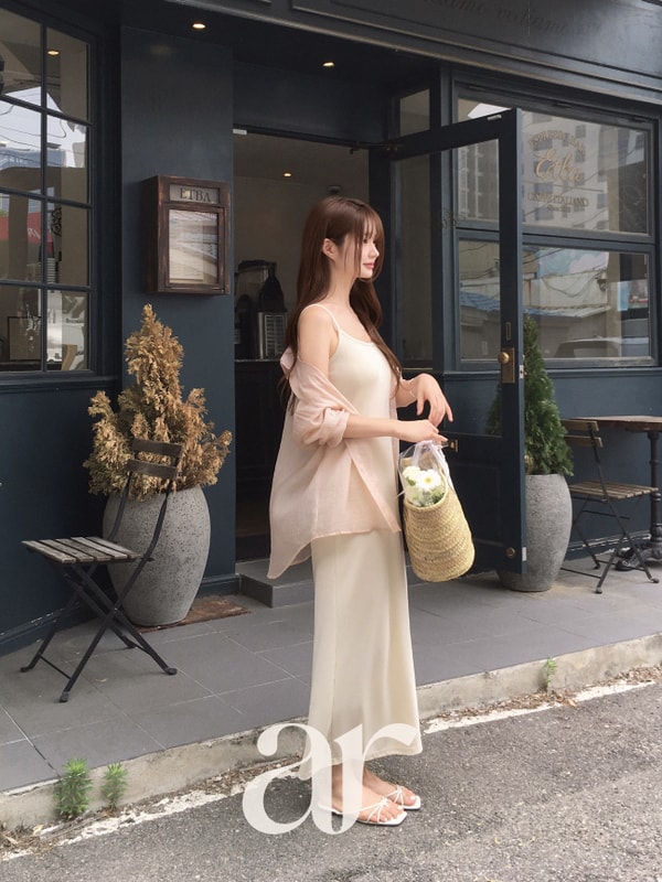 Attrangs シャツ ノースリーブ ロング ワンピース セット レビュー