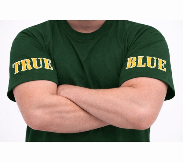 Australian Native True Blue Sleeve Print Adults T-Shirt Review
