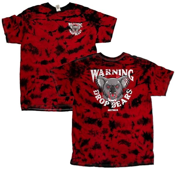 Australian Native Drop Bears Double-Sided Crystal Wash Tie Dye T-Shirt Review