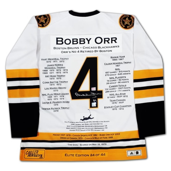 Autograph Authentic BOBBY ORR BOSTON BRUINS CAREER JERSEY Review