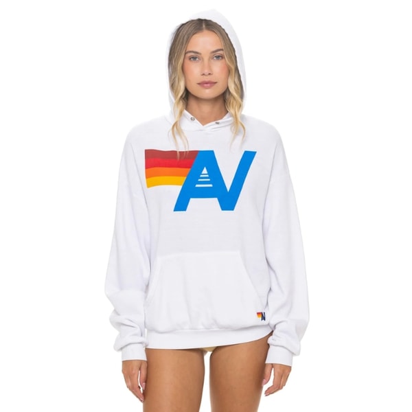 Aviator Nation LOGO PULLOVER RELAXED HOODIE - WHITE Review