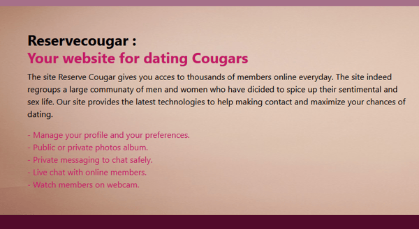 Reservecougar Avis