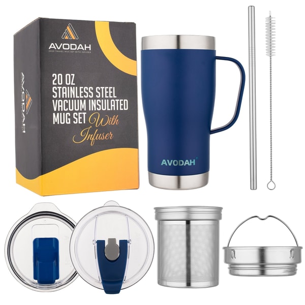 Avodah Mugs and Teas Blue Travel Mug with Tea Infuser Review