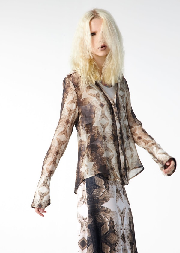 Babs Boutique NYC Gargoyles of Prague Silk Georgette Blouse Review