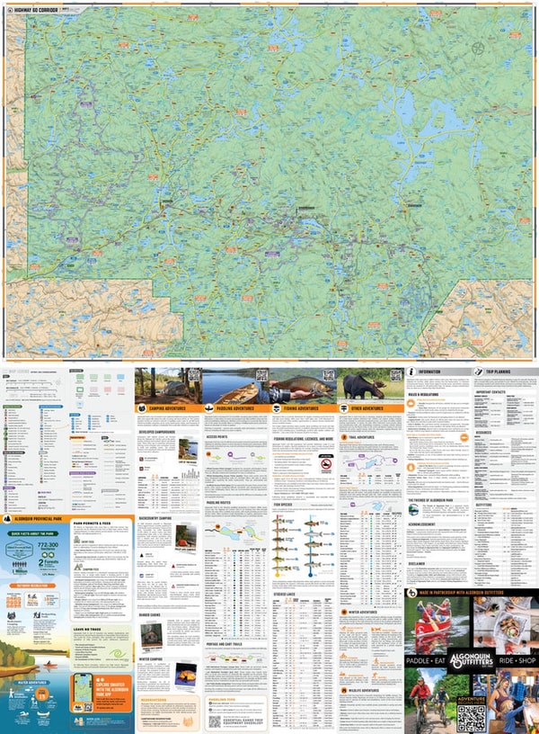 Backroad Mapbooks Algonquin Provincial Park Ontario - Recreation Map Review